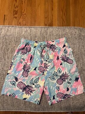 Vintage Summer Boys Swim Trunks Shorts 12 Pineapple Blue Green Pink